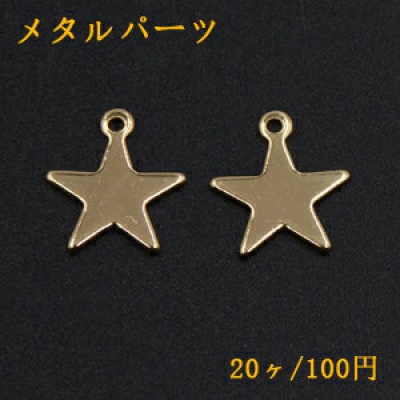 メタルパーツ プレート 星 1カン 13×15mm ゴールド【20ヶ】 