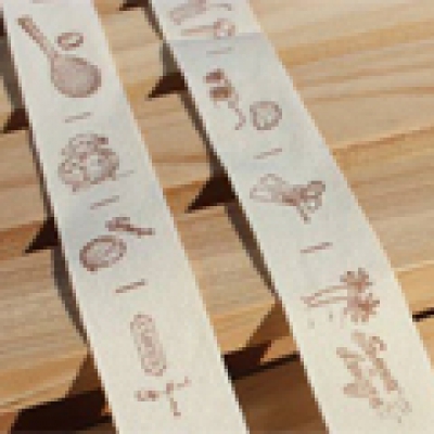 100%綿手作り商標 スケッチスタイル トラベルシリーズ 幅約2cm
