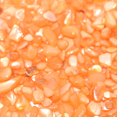 染色シェル貝 さざれ石(穴なし) ライトオレンジ 5-7mm(50g) 