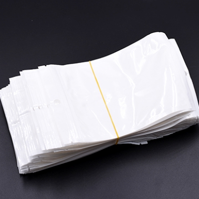 プラスチック袋 チャック付ポリ袋 11×16cm ホワイト/クリア【約100枚】
