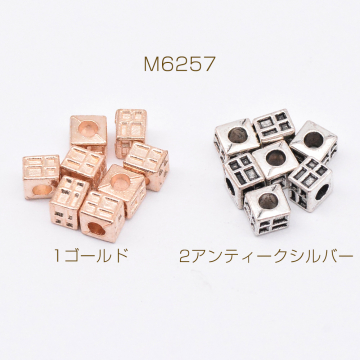 メタルビーズ キューブ 3×4mm【40g(約227ヶ)】