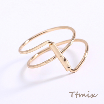 ファッションリング 指輪 デザインリングNo.11 幅約13mm ゴールド【1ヶ】