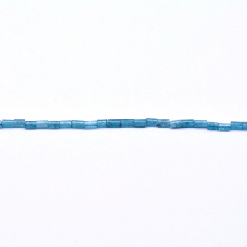 天然石ビーズ ブルーアパタイト 円柱型 1連(約98ヶ）