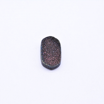六角形天然石パーツ 水晶 ブラック 8×13mm（1ヶ）