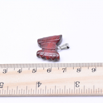 天然石ペンダントチャーム アベンチュリン 鳥 バチカン付き 20×30mm ロジウム （1ヶ）