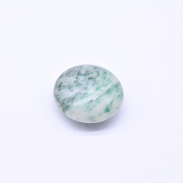 天然石パーツ メノウ ボタン型　無孔 10×22mm グリーン（1ヶ）