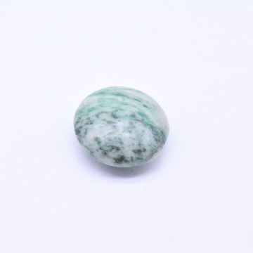 天然石パーツ メノウ ボタン型　無孔 10×22mm グリーン（1ヶ）