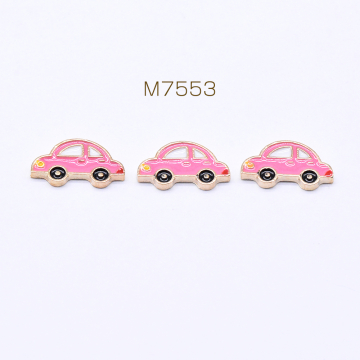 エポ貼付けパーツ 自動車 7×13mm ゴールド/ピンク（10ヶ）