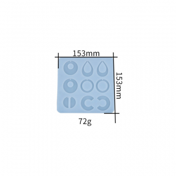 シリコンモールド　DIY　幾何学型　ピアスチャーム　エポキシモールド 153×153mm (2ヶ)