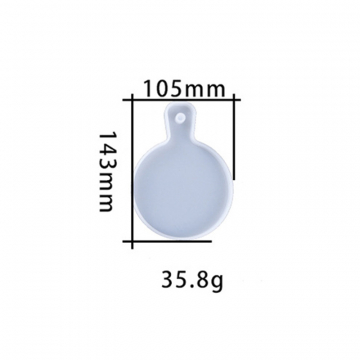 シリコンモールド　DIY　ハンドルトレイ　丸型　エポキシモールド　小 105×143mm (2ヶ)