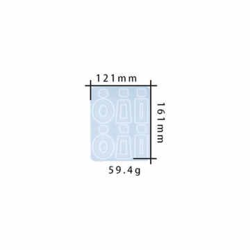 シリコンモールド DIY ピアス幾何混合図形　121×161mm ハンドメイド用 (5ヶ)