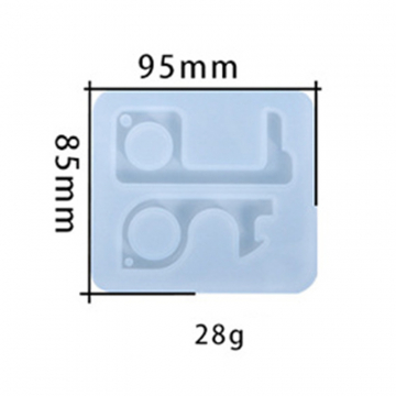 シリコンモールド　DIY　非接触 ドアオープナー　エポキシモールド 95×85mm　(2ヶ)