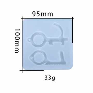 シリコンモールド　DIY　非接触 ドアオープナー　エポキシモールド　95×100mm (2ヶ)