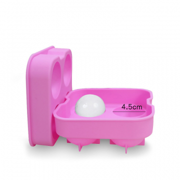 シリコンモールド DIY 球型 120×120×50mm ハンドメイド用 ピンク (2ヶ)