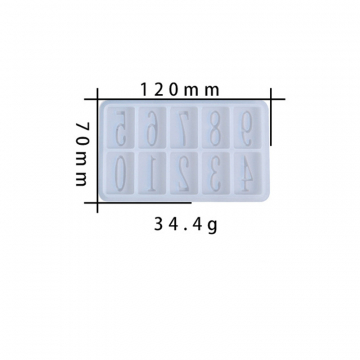 シリコンモールド DIY 数字型 120×70×7mm ハンドメイド用 （2ヶ）