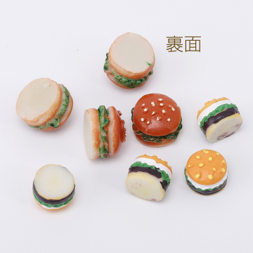 貼付けパーツ 樹脂貼付けパーツ 樹脂カボション ハンバーガー 全2種（10ヶ）