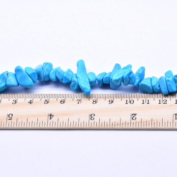 天然石ビーズ 不規則 水晶チップビーズライトブルー【10連（1連約88cm）】