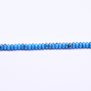 天然石ビーズ ソロバン  ブルー  2×4mm  【1連(約156ヶ）】
