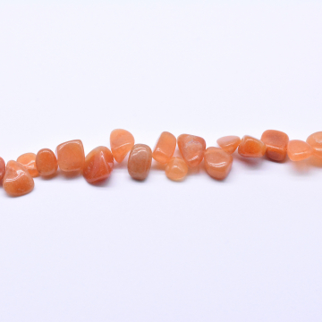 天然石ビーズ  メノウ ミックス カラフル 不規則   オレンジ 10連（1連約42cm）】