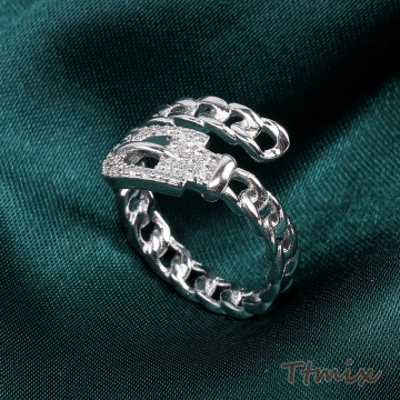 高品質デザインリング 指輪 ジルコニアリング 幅約13mm（1ヶ）
