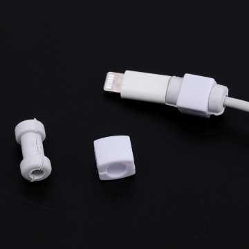 ケーブル保護カバー シリコン製 断線防止保護カバー 便利グッズ ケーブル保護プロテクター APPLE Iphone USBケーブル保護カバー（2ヶ）