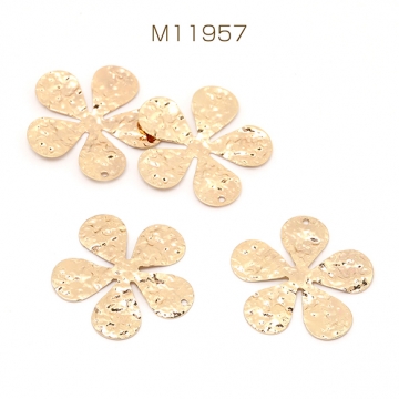 メタルチャーム フラワー 五弁花 1穴 26×27mm ゴールド（10ヶ）