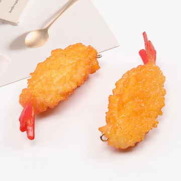 チャームパーツ プラスチック製 食べ物チャーム キーホルダーパーツ 食品サンプル カン付き 2.5×7cm（1ヶ）