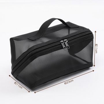 メッシュポーチ コスメバッグ 化粧品収納バッグ 小物収納バッグ 11×11×23cm（1ヶ）